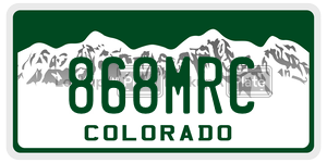 868MRC license plate in Colorado