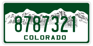 8787321  license plate in CO