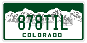 878TIL  license plate in CO