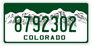 8792302  license plate in CO