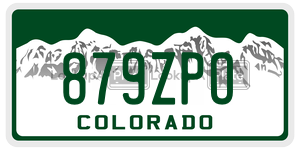 879ZPO  license plate in CO