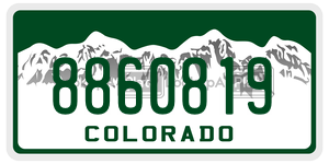 8860819  license plate in CO