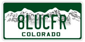 8LUCFR  license plate in CO