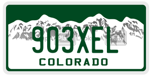 903XEL  license plate in CO