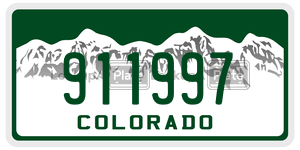 911997  license plate in CO