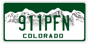 911PFN  license plate in CO