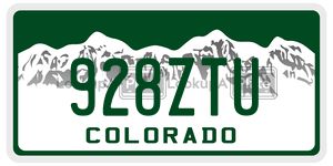 928ZTU  license plate in CO