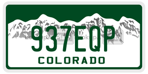 937EQP  license plate in CO