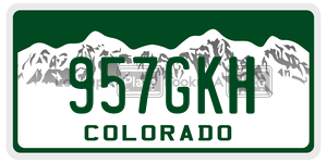 957GKH  license plate in CO