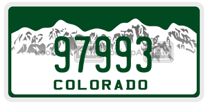 97993  license plate in CO