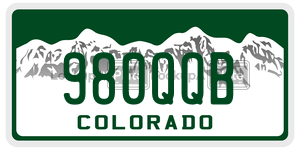 980QQB  license plate in CO