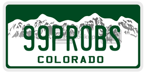 99PROBS license plate in Colorado