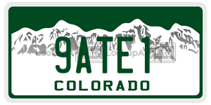 9ATE1  license plate in CO