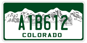 A1B612  license plate in CO