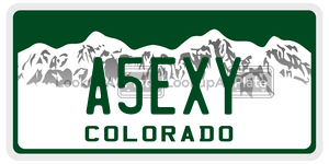 A5EXY  license plate in CO