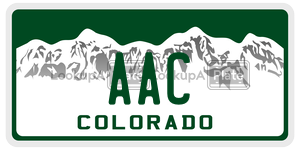 AAC  license plate in CO