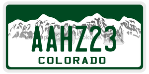 AAHZ23  license plate in CO