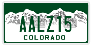 AALZ15  license plate in CO