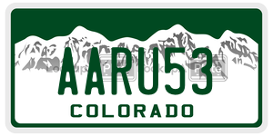 AARU53  license plate in CO