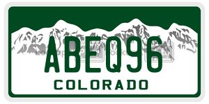 ABEQ96  license plate in CO