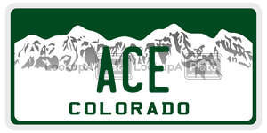 ACE  license plate in CO