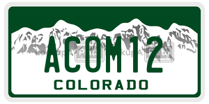 ACOM12  license plate in CO