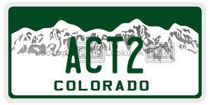 ACT2  license plate in CO