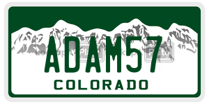 ADAM57  license plate in CO