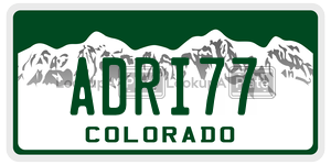 ADRI77  license plate in CO