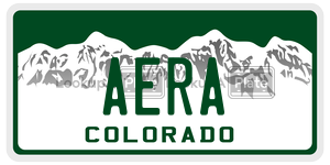 AERA  license plate in CO