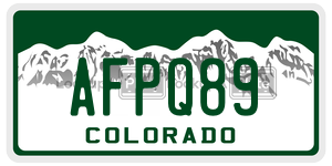 AFPQ89  license plate in CO