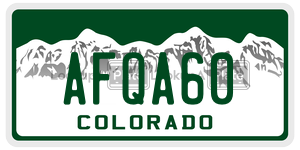 AFQA60  license plate in CO