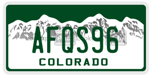 AFQS96  license plate in CO