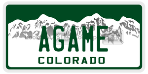 AGAME  license plate in CO