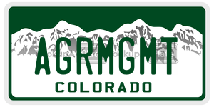 AGRMGMT  license plate in CO