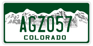AGZO57  license plate in CO
