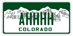 AHHHH  license plate in CO
