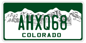 AHXQ68  license plate in CO