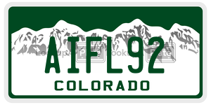 AIFL92  license plate in CO