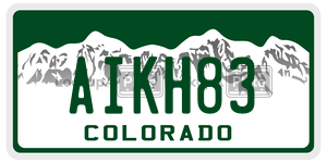 AIKH83  license plate in CO