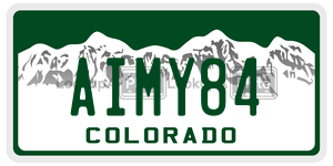 AIMY84 license plate in Colorado