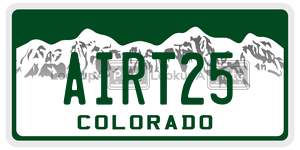 AIRT25  license plate in CO