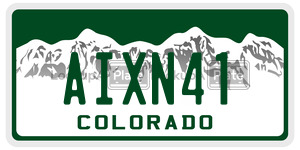 AIXN41 license plate in Colorado