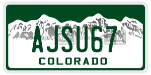 AJSU67  license plate in CO