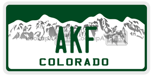 AKF  license plate in CO