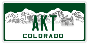 AKT  license plate in CO