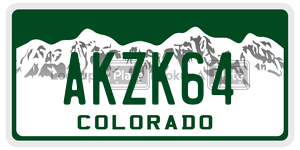 AKZK64  license plate in CO