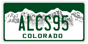 ALCS95  license plate in CO
