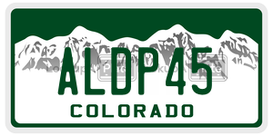 ALDP45  license plate in CO