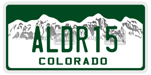 ALDR15 license plate in Colorado